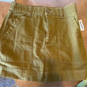 Old Navy Women's Olive Green Mini Skirt